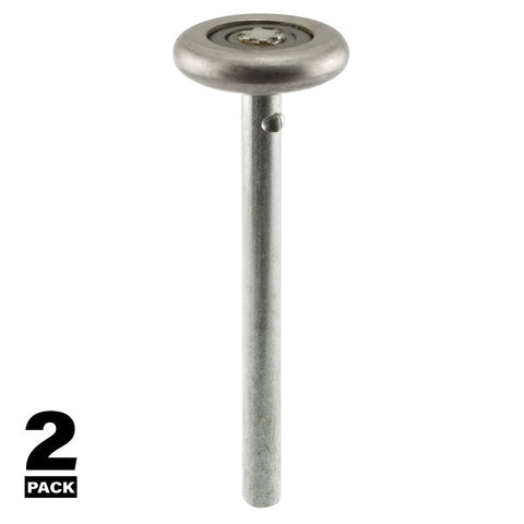Prime-Line GD 52212 Door Roller, 4-1/8 in L Axle, 1-7/8 in Dia Roller, 7/16 in W Roller, Galvanized Steel, Silver