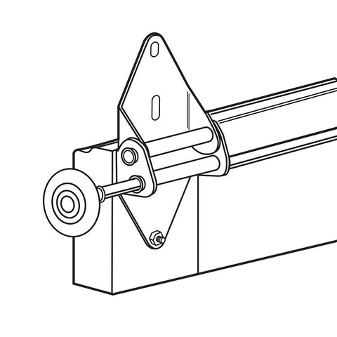 Prime-Line GD 52212 Door Roller, 4-1/8 in L Axle, 1-7/8 in Dia Roller, 7/16 in W Roller, Galvanized Steel, Silver