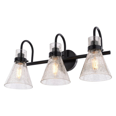 Boston Harbor D2021022, 120 V, 60 W, 3-Lamp, Metal Fixture, Black Fixture, Matte Fixture