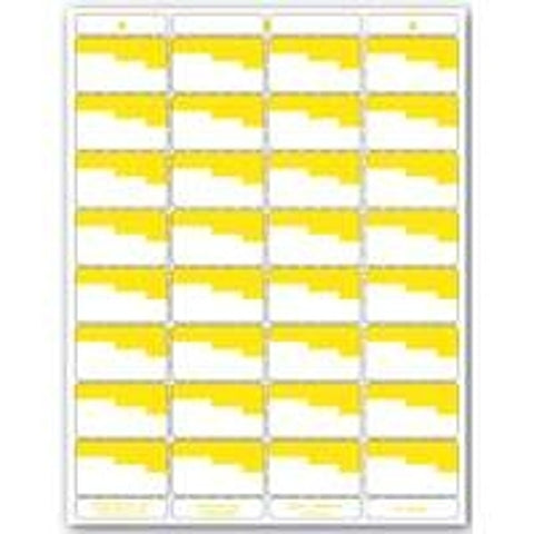 Centurion UN OR4P Laser Bin Label, 8-1/2 in L, 11 in W, White/Yellow Background