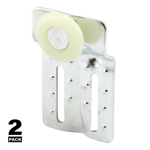 Prime-Line N 6830 Door Roller, 15/16 in Dia Roller, 1/4 in W Roller, Steel, 2-Roller