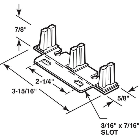 Prime-Line N 6796 Closet Guide, Nylon/Steel, Floor Mounting