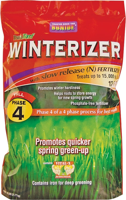 DuraTurf 60444 Winterizer, 48 lb, Granular, 12-0-15 N-P-K Ratio