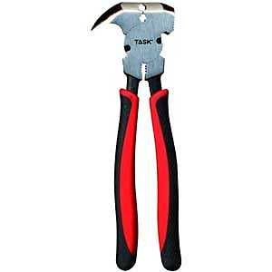 TASK T25406 Fencing Plier, 10-1/2 in OAL, Soft Touch Grip Handle