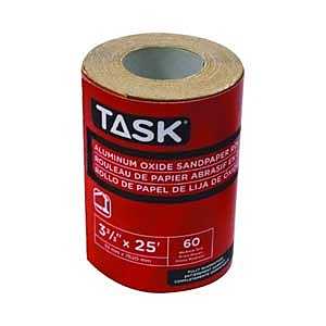 TASK T32315 Sandpaper Roll, 3-2/3 in W, 25 ft L, 150 Grit, Very Fine, Aluminum Oxide Abrasive