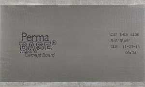 PermaBase CB36580500 Backer Board, 5 ft L, 3 ft W, 5/8 in Thick, Cement/Polystyrene, Gray