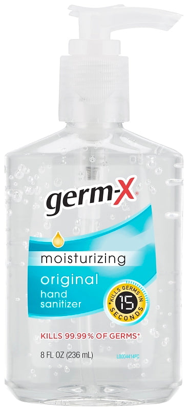 Germ-X 30694 Hand Sanitizer Clear, Floral, Clear, 8 oz Bottle, Pack of 12