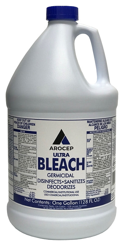 Majestic AR110001 Germicidal Ultra Bleach, 1 gal Bottle, Liquid, Pungent, Clear to Yellow, Pack of 6