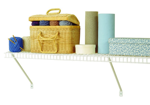 Closetmaid 1041 Shelf Kit, 48 in L x 1 in W x 12 in D, Steel, White