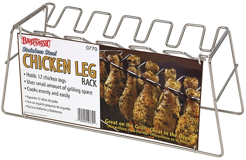 Chicken Module Rack Covers Bayou Classic 0770 Chicken Leg Rack, Stainless Steel, Pack of 4 – Shell ...