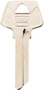 Hy-Ko 11010S23 Key Blank, Brass, Nickel, For: Sargent Cabinet, House Locks and Padlocks, Pack of 10