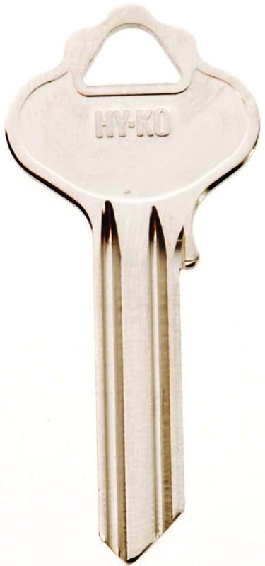Hy-Ko 11010IN33 Key Blank, Brass, Nickel, For: ILCO Cabinet, House Locks and Padlocks, Pack of 10