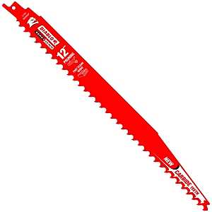Diablo DS1203CP Series Reciprocating Saw Blade, Applicable Materials: Wood, 12 in L, 3 TPI, Carbide Cutting Edge, 1/PK