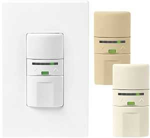 Eaton Wiring Devices OS106D1-C2-K Dimmer Sensor with LED, 120 V, 1 -Pole, Motion Sensor, 180 deg Sensing