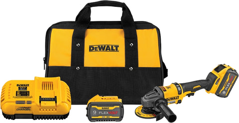 DEWALT FLEXVOLT DCG418X2 Series Brushless Grinder with Kickback Brake Kit, Battery Included, 4-1/2 in Wheel Diameter