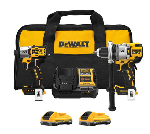 DEWALT 20V MAX XR DCK2101QQ2 Hammer Drill and Impact Driver Combo Kit, Battery Included, 4 Ah, 20 V, Lithium-Ion