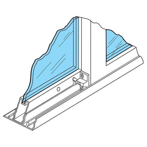 Prime-Line U 9866 Door Slide Bolt Lock, Aluminum, Aluminum, 1-3/8 to 1-3/4 in Thick Door