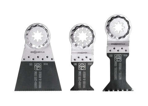 Fein StarlockPlus 1-3/8 1-3/4 2-9/16 in. X 3.8 in. L Bi-Metal E-Cut Saw Blade Set 3 pk