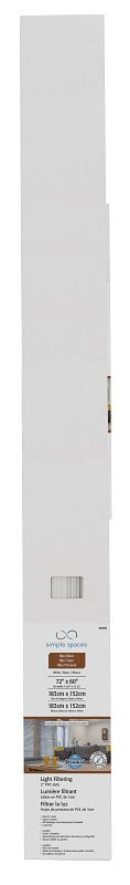 Simple Spaces FWMB-34 Cordless Mini Blind, 60 in L, 72 in W, Faux Wood, White, Pack of 2