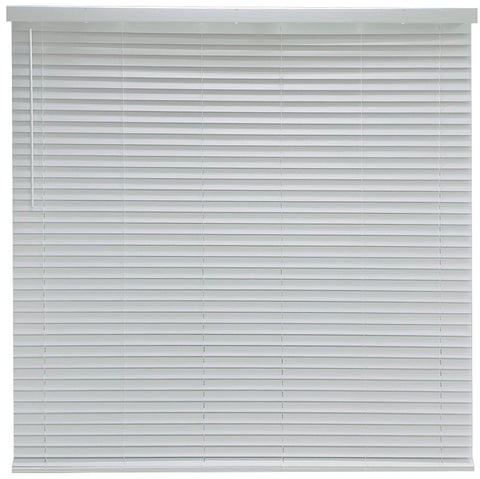 Simple Spaces FWMB-35 Cordless Mini Blind, 72 in L, 72 in W, Faux Wood, White, Pack of 2