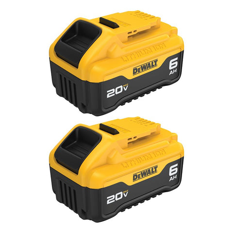 DEWALT 20V MAX DCB206-2 Battery, 20 V Battery, 6 Ah, 1 hr Charging