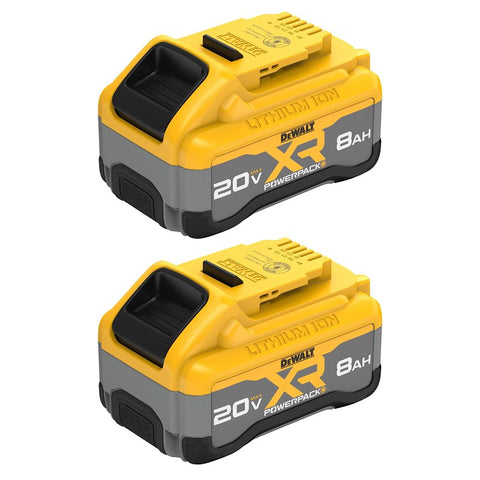 DEWALT 20V MAX XR, POWERPACK DCB2108-2 Lithium-Ion Battery, 20 V Battery, 8 Ah