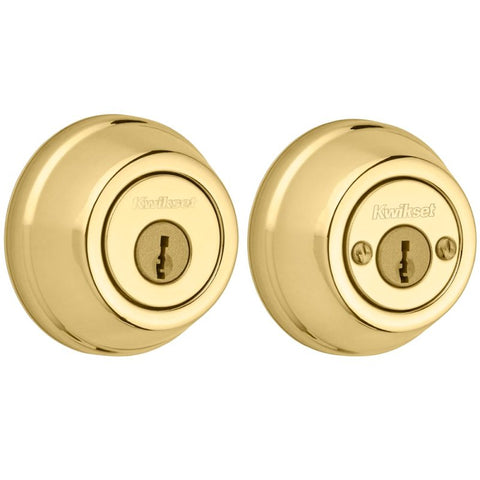 Kwikset Signature Series 785 3 6AL STRKP K3 Deadbolt, 2 Grade, Keyed Key, Zinc, Polished Brass, K3, KW1 Keyway