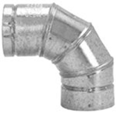 Selkirk 104230 Elbow, 4 in Connection, 28 ga Gauge, Steel, Galvanized