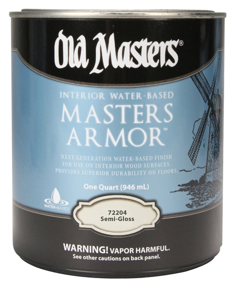 Old Masters MASTERS ARMOR 72204 Stain, Semi-Gloss, Clear, Liquid, 1 qt