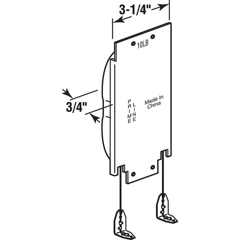 Prime-Line H3580 Side-Mount Sash Balance, Steel, 6-3/8 in L