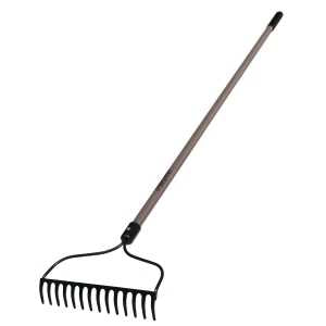 Landscapers Select 34465 Bow Rake, 13-1/2 in W Head, 14-Tine, Steel Tine, 54 in L Handle, Pack of 6