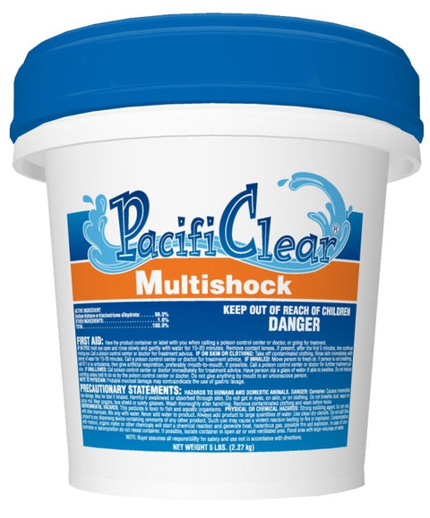 PacifiClear F135005040PC Multi-Shock Pool Chemical, 5 lb Pail, Granular