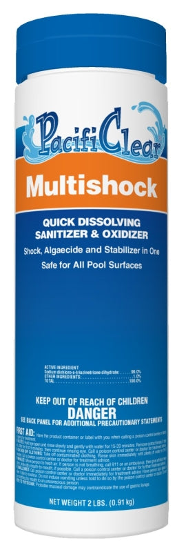 PacifiClear F135002024PC Multi-Shock Pool Chemical, 2 lb, Bottle, Granular