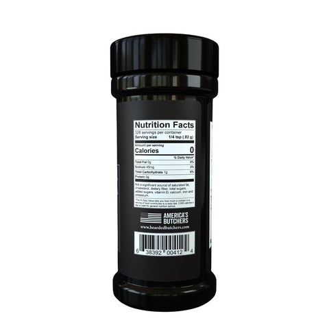 Bearded Butcher BB-4124 Seasoning, Solid, Black Blend, 9.5 oz Can