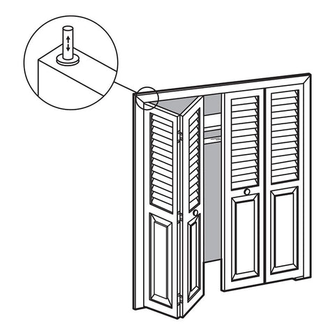 Prime-Line N 6701 Door Pivot and Guide, Plastic, Top
