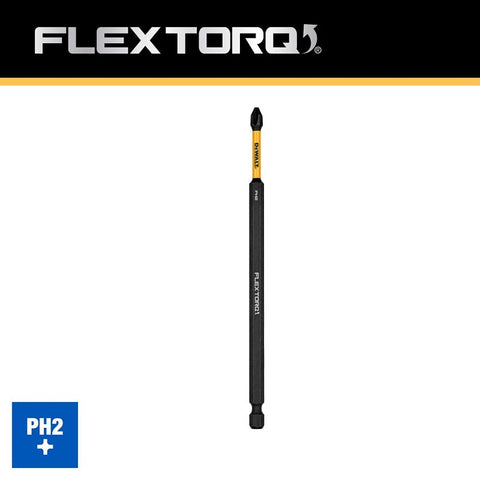DEWALT DWAF6PH2IR Impact Screwdriver Bit, 1/4 in Drive, Phillips Drive, 1/4 in Shank, Hex Shank, 6 in L, Steel