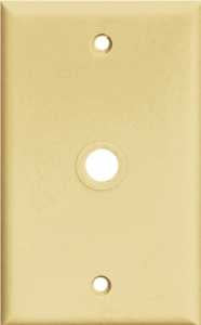Eaton Wiring Devices PJ11 PJ11V Wallplate, 4-1/2 in L, 2-3/4 in W, 1 -Gang, Polycarbonate, Ivory, High-Gloss