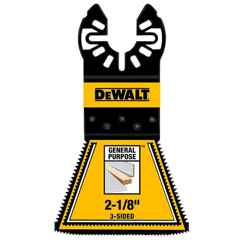 DEWALT DWA4283-3 Three-Sided General-Purpose Oscillating Blade, 2-1/8 in, Bi-Metal