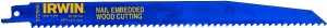 Irwin 372956 Reciprocating Saw Blade, Applicable Materials: Nail-Embedded Wood, Plastic, Wood, 2 in W, 9 in L