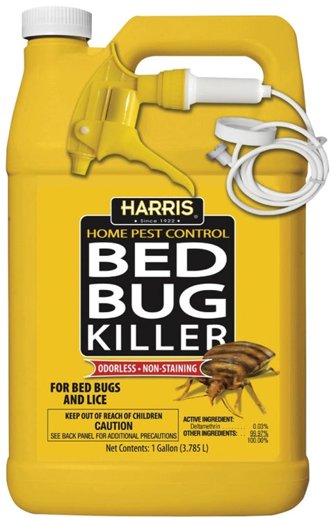 Harris HBB-128 Bed Bug Killer, Liquid, Spray Application, 128 oz, Compositions: Deltamethrin