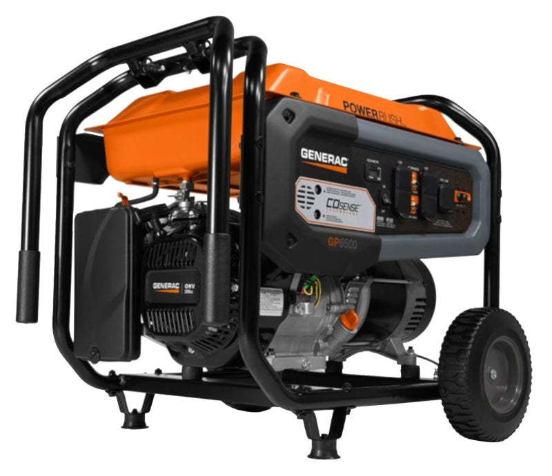 Generac GP Series 7680 Portable Generator, 30 A, 120/240 V, Oil, 6.9 g ...