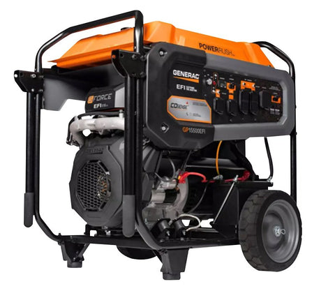 Generac GP Series 7705-0 Portable Generator, 120/240 V, 19,300 W Output, Gasoline, 14.2 gal Tank, Electric Start