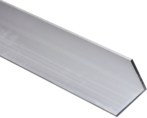 National Hardware 4204BC Series N258-400 Angle Stock, 2 in L Leg, 96 in L, 1/8 in Thick, Aluminum, Mill