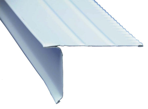 Amerimax F55OWB Roof Edge, 10 ft L, 3-1/4 in W, 0.69 in H, Aluminum, White, Pack of 50