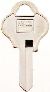 Hy-Ko 11010PA2 Key Blank, Brass, Nickel, For: Pado Cabinet, House Locks and Padlocks, Pack of 10