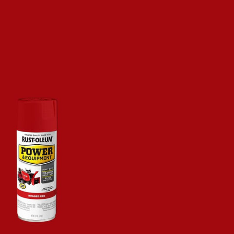 Rust-Oleum 395420 Power and Equipment Paint, Rugged Red, 12 oz