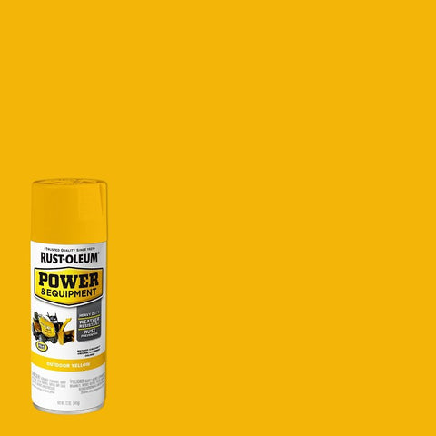 Rust-Oleum 395421 Power and Equipment Paint, Outdoor Yellow, 12 oz