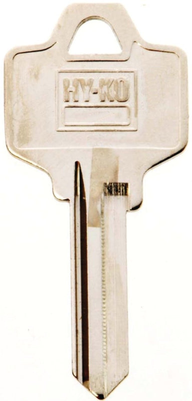 Hy-Ko 11010NA25 Key Blank, Brass, Nickel, For: National Cabinet, House Locks and Padlocks, Pack of 10