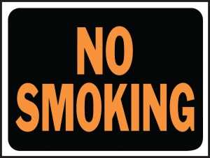 Hy-Ko Hy-Glo Series 3013 Identification Sign, Rectangular, NO SMOKING, Fluorescent Orange Legend, Black Background, Pack of 10