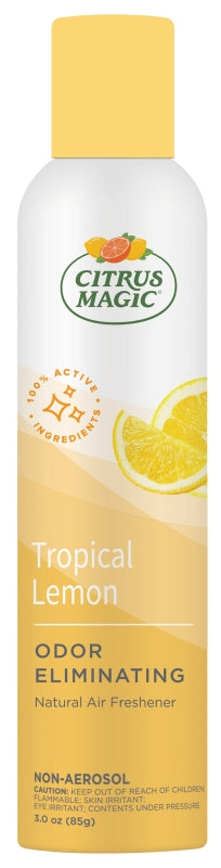 Citrus Magic 612112748-6PK Air Freshener, 3 oz Bottle, Tropical Lemon, Pack of 6